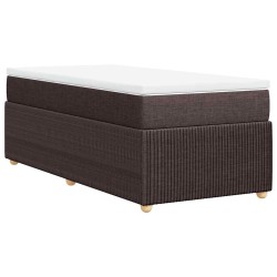 Sommier à lattes de lit avec matelas Marron foncé 80x200 cm 