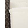 Ensemble de bistro 3 pcs avec coussins marron résine tressée 