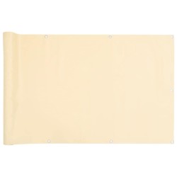 Écran d'intimité de balcon crème 1000x90 cm PVC 