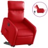 Fauteuil inclinable électrique rouge similicuir 