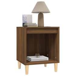 Table de chevet Chêne marron 40x35x50 cm 