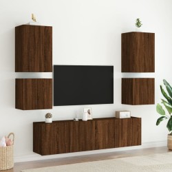 Meuble TV mural chêne marron 40,5x30x40 cm bois d'ingénierie 