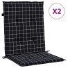 Coussins de chaise à dossier bas lot de 2 noir à carreaux tissu 