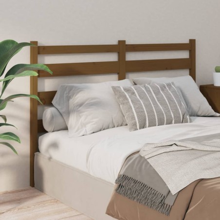 Tête de lit Marron miel 156x4x100 cm Bois massif de pin 