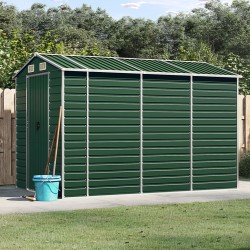 Abri de jardin vert 191x300x198 cm acier galvanisé 