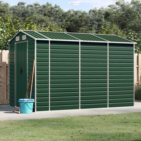 Abri de jardin vert 191x300x198 cm acier galvanisé 