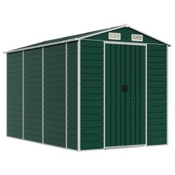 Abri de jardin vert 191x300x198 cm acier galvanisé 