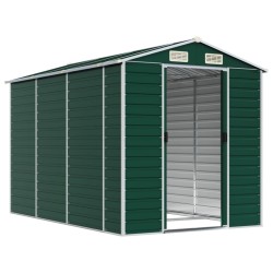 Abri de jardin vert 191x300x198 cm acier galvanisé 