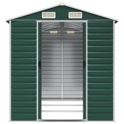 Abri de jardin vert 191x300x198 cm acier galvanisé 