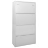 Armoire à bureau porte coulissante Gris clair 90x40x180cm Acier 