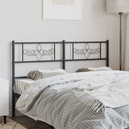Tête de lit métal noir 120 cm 