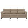 Canapé à 3 places Taupe 180 cm Tissu microfibre 