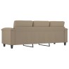 Canapé à 3 places Taupe 180 cm Tissu microfibre 