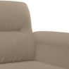 Canapé à 3 places Taupe 180 cm Tissu microfibre 