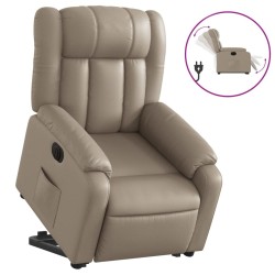 Fauteuil inclinable électrique cappuccino similicuir 