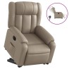 Fauteuil inclinable électrique cappuccino similicuir 