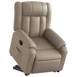 Fauteuil inclinable électrique cappuccino similicuir 