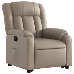 Fauteuil inclinable électrique cappuccino similicuir 