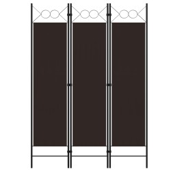Cloison de séparation 3 panneaux Marron 120x180 cm  