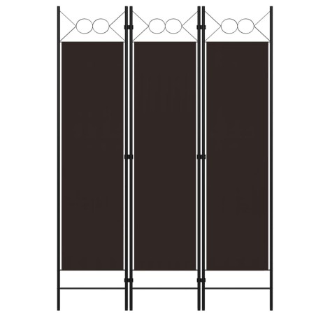 Cloison de séparation 3 panneaux Marron 120x180 cm  