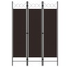 Cloison de séparation 3 panneaux Marron 120x180 cm  