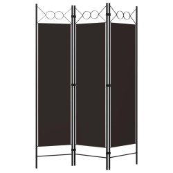 Cloison de séparation 3 panneaux Marron 120x180 cm  