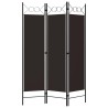 Cloison de séparation 3 panneaux Marron 120x180 cm  