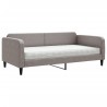 Lit de jour avec matelas taupe 100x200 cm tissu 
