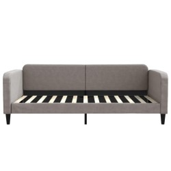 Lit de jour avec matelas taupe 100x200 cm tissu 
