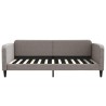 Lit de jour avec matelas taupe 100x200 cm tissu 