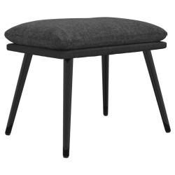 Repose-pied Gris foncé 45x29,5x35 cm Tissu et similicuir 