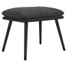 Repose-pied Gris foncé 45x29,5x35 cm Tissu et similicuir 