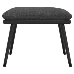 Repose-pied Gris foncé 45x29,5x35 cm Tissu et similicuir 