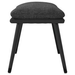 Repose-pied Gris foncé 45x29,5x35 cm Tissu et similicuir 
