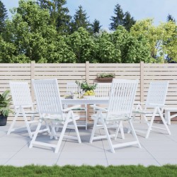 Coussins de chaise lot de 6 motif de feuilles 50x50x3 cm tissu 