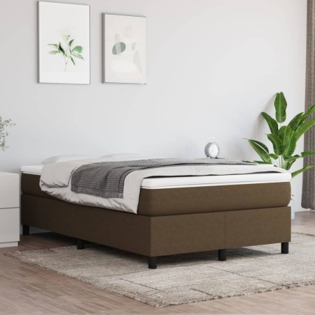 Sommier à lattes de lit avec matelas Marron foncé 120x200 cm 