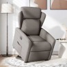 Fauteuil inclinable électrique taupe tissu 