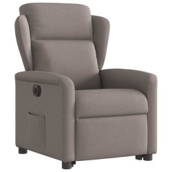 Fauteuil inclinable électrique taupe tissu 