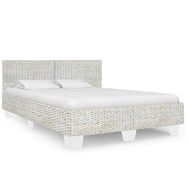 Cadre de lit Gris Rotin naturel 160 x 200 cm Cadre de lit Gris Rotin naturel 160 x 200 cm