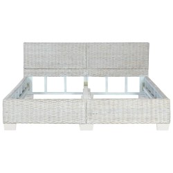 Cadre de lit Gris Rotin naturel 160 x 200 cm 