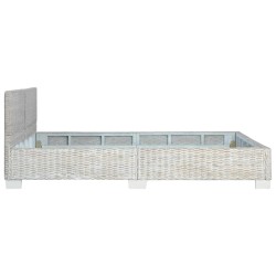 Cadre de lit Gris Rotin naturel 160 x 200 cm 