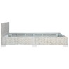 Cadre de lit Gris Rotin naturel 160 x 200 cm 