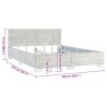 Cadre de lit Gris Rotin naturel 160 x 200 cm 
