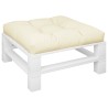 Coussin de palette crème 80x80x12 cm tissu 