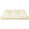 Coussin de palette crème 80x80x12 cm tissu 