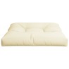 Coussin de palette crème 80x80x12 cm tissu 