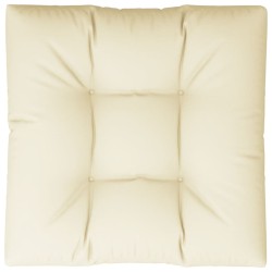 Coussin de palette crème 80x80x12 cm tissu 
