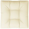Coussin de palette crème 80x80x12 cm tissu 