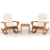 Ensemble de salon de jardin Adirondack 3 pcs bois acacia solide 