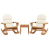 Ensemble de salon de jardin Adirondack 3 pcs bois acacia solide 